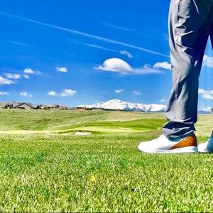 Athalonz EnVe Golf Shoe White/Tan Sz 10 Mens